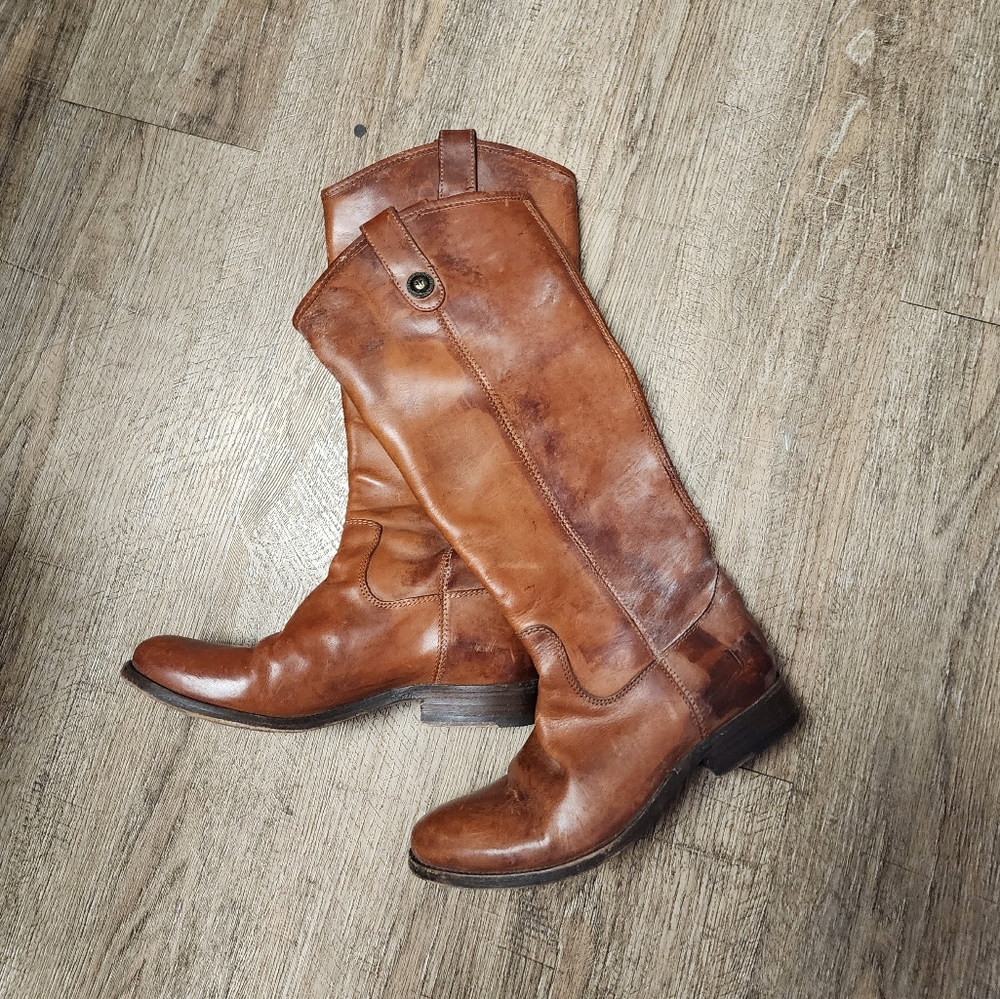 Frye Brown Heeled Boots